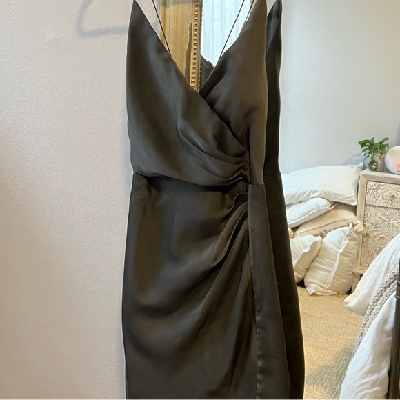 Charcoal Grey TOBI Strappy Mini Dress with Slit - Picture 1 of 6